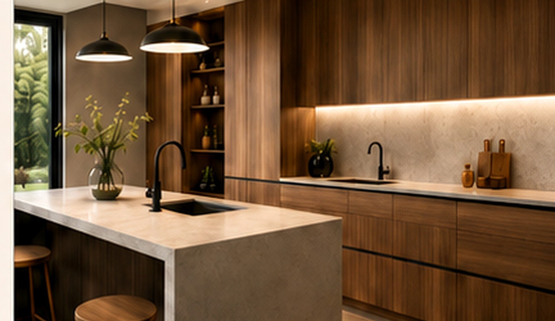 Inspiratie voor een warme, rustige leefkeuken